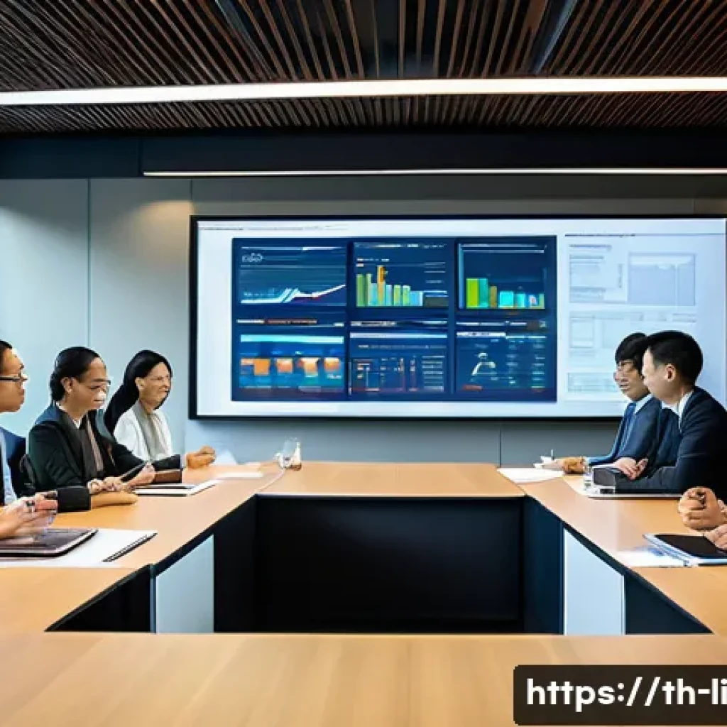 융합 연구와 학제간 협력 - A diverse team of researchers from various academic disciplines collaborating in a modern Thai unive...
