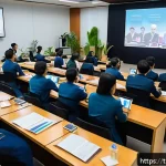 Home 23 효과적인 융합 연구를 위한 커뮤니케이션 - A modern academic seminar room in Thailand filled with a diverse audience attentively listening to a...